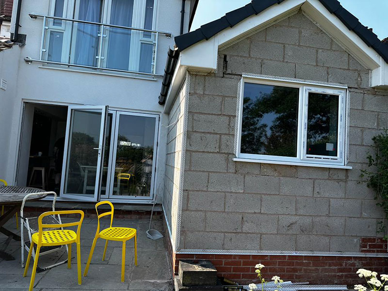 Before photo of extension